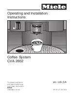 Preview for 1 page of Miele CVA 2652 Operating And Installation Instructions