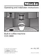 Preview for 1 page of Miele CVA 3660 Operating And Installation Instructions