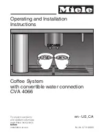 Preview for 1 page of Miele CVA 4066 Operating And Installation Instructions