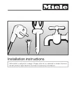 Preview for 67 page of Miele CVA 4066 Operating And Installation Instructions