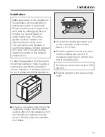 Preview for 73 page of Miele CVA 4066 Operating And Installation Instructions