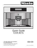 Preview for 1 page of Miele CVA 407 series Quick Manual