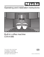 Preview for 1 page of Miele CVA 4080 Operating And Installation Manual