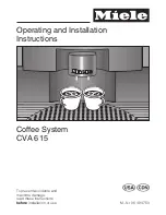 Preview for 1 page of Miele CVA 615 Operating And Installation Manual