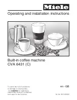 Preview for 1 page of Miele CVA 6431 Operating And Installation Instructions