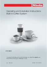 Preview for 1 page of Miele CVA 6800 Operating And Installation Instructions