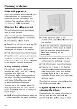 Предварительный просмотр 64 страницы Miele CVA 7370 Operating And Installation Instructions