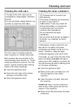 Preview for 59 page of Miele CVA 744C Operating And Installation Instructions