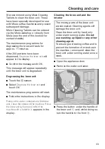 Preview for 63 page of Miele CVA 744C Operating And Installation Instructions