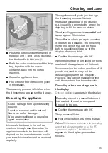 Preview for 65 page of Miele CVA 744C Operating And Installation Instructions