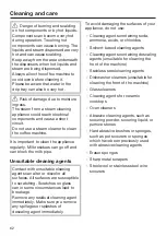 Предварительный просмотр 62 страницы Miele CVA 7840 Operating And Installation Instructions