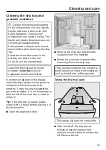 Предварительный просмотр 63 страницы Miele CVA 7840 Operating And Installation Instructions