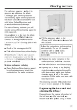 Предварительный просмотр 77 страницы Miele CVA 7840 Operating And Installation Instructions