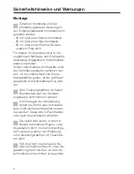 Предварительный просмотр 6 страницы Miele DA 112 Operating And Installation Manual
