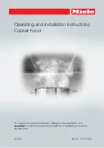 Предварительный просмотр 1 страницы Miele DA 1200 Operating And Installation Instructions