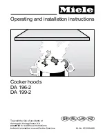 Предварительный просмотр 1 страницы Miele DA 196-2 Operating And Installation Manual