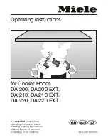 Предварительный просмотр 1 страницы Miele DA 200 Operating Instructions Manual