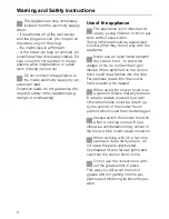 Предварительный просмотр 6 страницы Miele DA 206 Operating Instructions Manual
