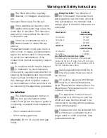 Предварительный просмотр 7 страницы Miele DA 206 Operating Instructions Manual