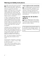 Предварительный просмотр 8 страницы Miele DA 206 Operating Instructions Manual