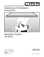 Preview for 1 page of Miele DA 220-3 Operating And Installation Instructions