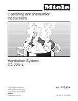 Предварительный просмотр 1 страницы Miele DA 220 Operating And Installation Instructions