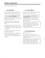 Предварительный просмотр 12 страницы Miele DA 2250 User Manual