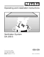 Предварительный просмотр 1 страницы Miele DA 230-3 Operating And Installation Instructions