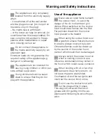 Предварительный просмотр 5 страницы Miele DA 237 Operating Instructions Manual