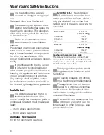 Предварительный просмотр 6 страницы Miele DA 237 Operating Instructions Manual