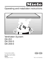 Miele DA 251 Operating And Installation Manual предпросмотр