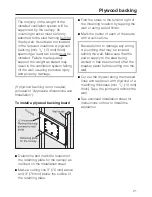 Preview for 21 page of Miele DA 251 Operating And Installation Manual