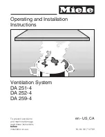 Miele DA 252-4 Operating And Installation Instructions preview