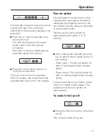 Предварительный просмотр 15 страницы Miele DA 270-4 Operating And Installation Instructions