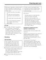 Preview for 21 page of Miele DA 270-4 Operating And Installation Instructions