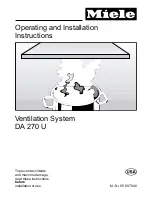 Предварительный просмотр 1 страницы Miele DA 270 U Operating And Installtion Instructions