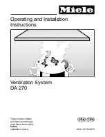 Preview for 1 page of Miele DA 270 Operating And Installation Instructions
