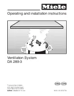 Miele DA 289-3 Operating And Installation Instructions preview