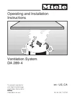Miele DA 289-4 Operating And Installation Instructions предпросмотр