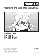 Miele DA 289-4 Operating And Installation Manual предпросмотр
