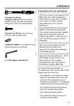 Предварительный просмотр 43 страницы Miele DA 3568 Operating And Installation Instructions