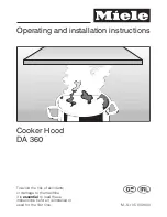 Miele DA 360 Operating And Installation Manual preview