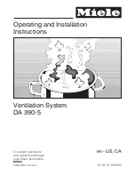 Miele DA 390-5 Operating And Installation Instructions предпросмотр