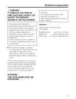 Предварительный просмотр 23 страницы Miele DA 390-5 Operating And Installation Instructions