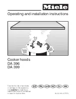 Предварительный просмотр 1 страницы Miele DA 396 Operating And Installation Instructions