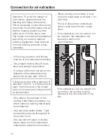 Предварительный просмотр 22 страницы Miele DA 396 Operating And Installation Instructions