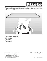 Предварительный просмотр 1 страницы Miele DA 396 Operating And Installation Manual