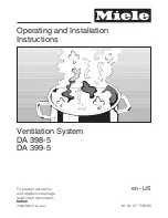 Preview for 1 page of Miele DA 398-5 Operating And Installation Instructions