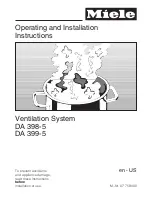 Предварительный просмотр 1 страницы Miele DA 398-5 Operating And Installation Instructions