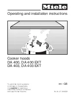 Miele DA 400 Operating And Installation Manual preview